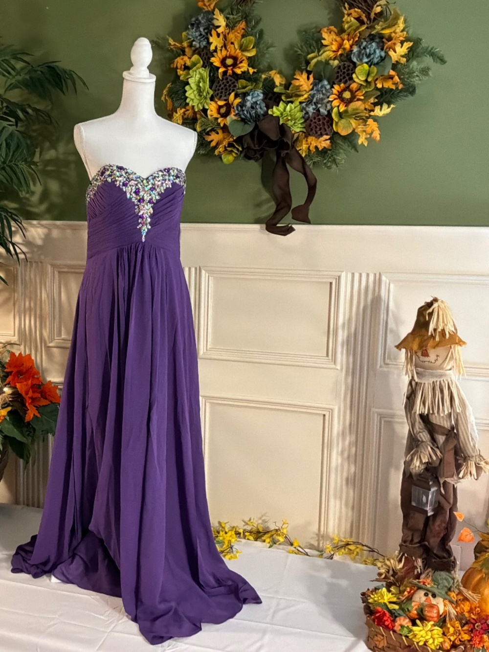 Formal purple prom dress